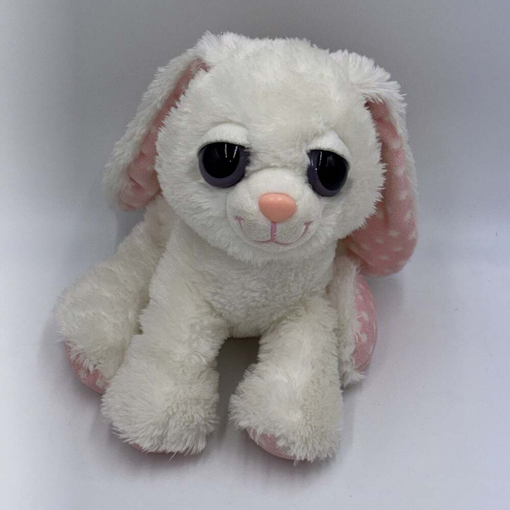 Aurora Dreamy Eyes White Rabbit Bunny Plush 11” New NWT
